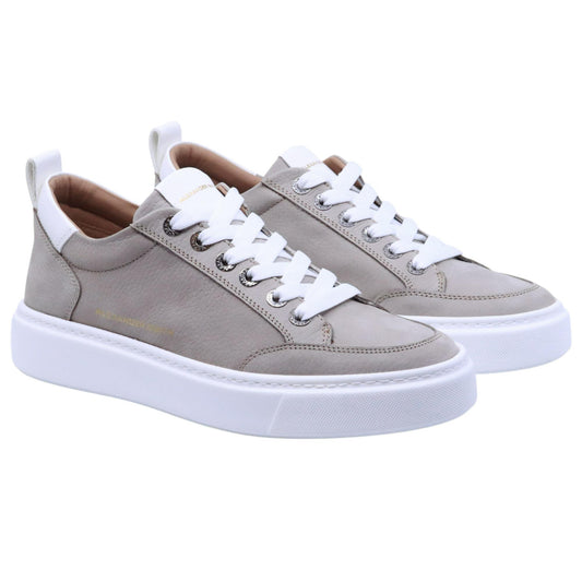 Sneaker uomo Alexander Smith Bond in pelle griga e bianca 