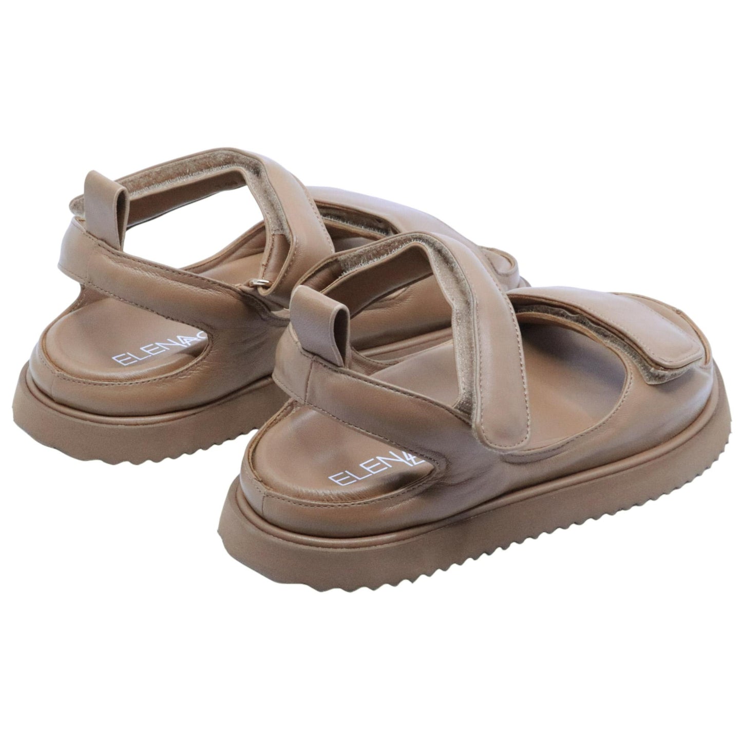 Elena Iachi T99 Nappa Camel Minimal sandalo donna in pelle camel Made in Italy 