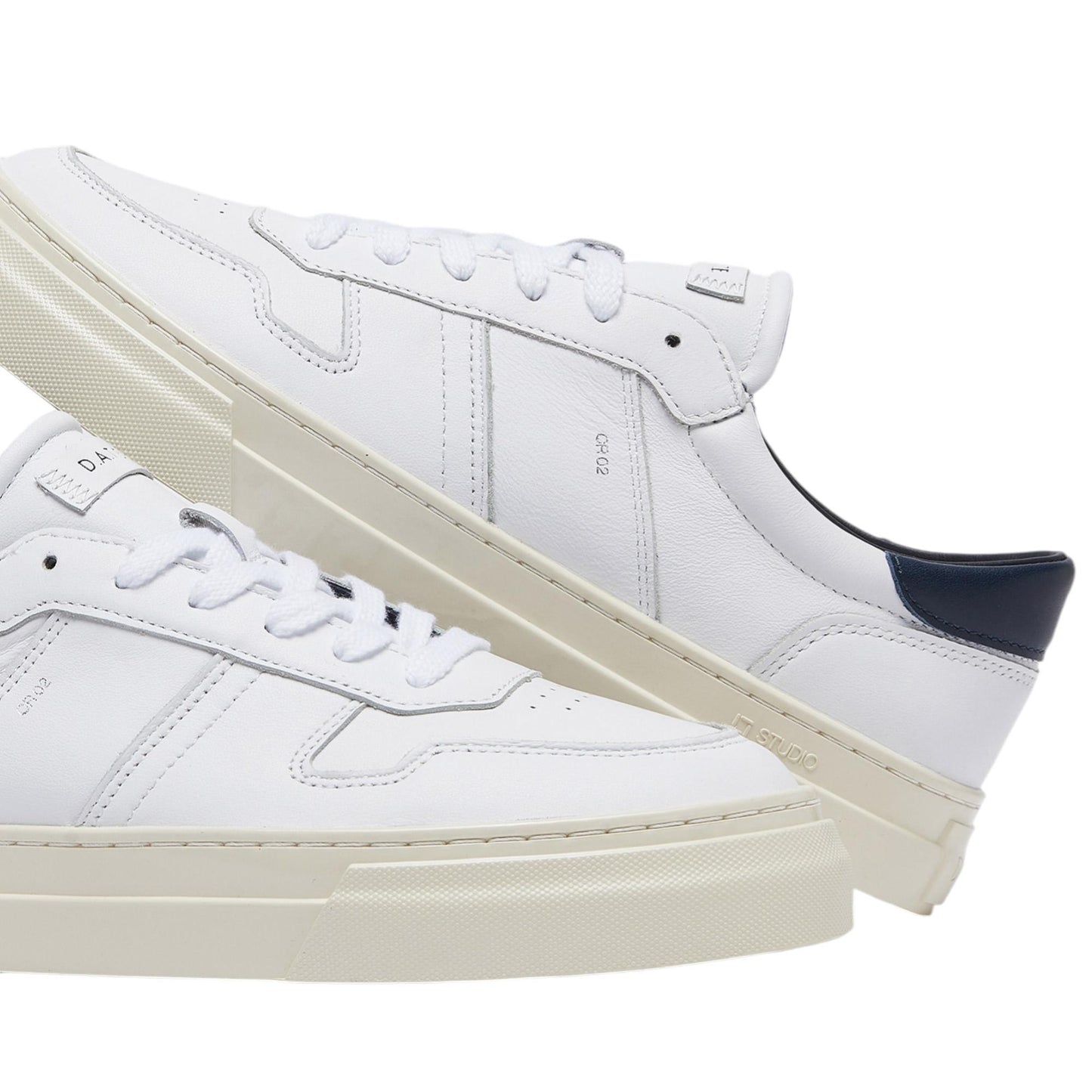 DATE Studio Calf White SD CA WY sneaker uomo in pelle bianca 