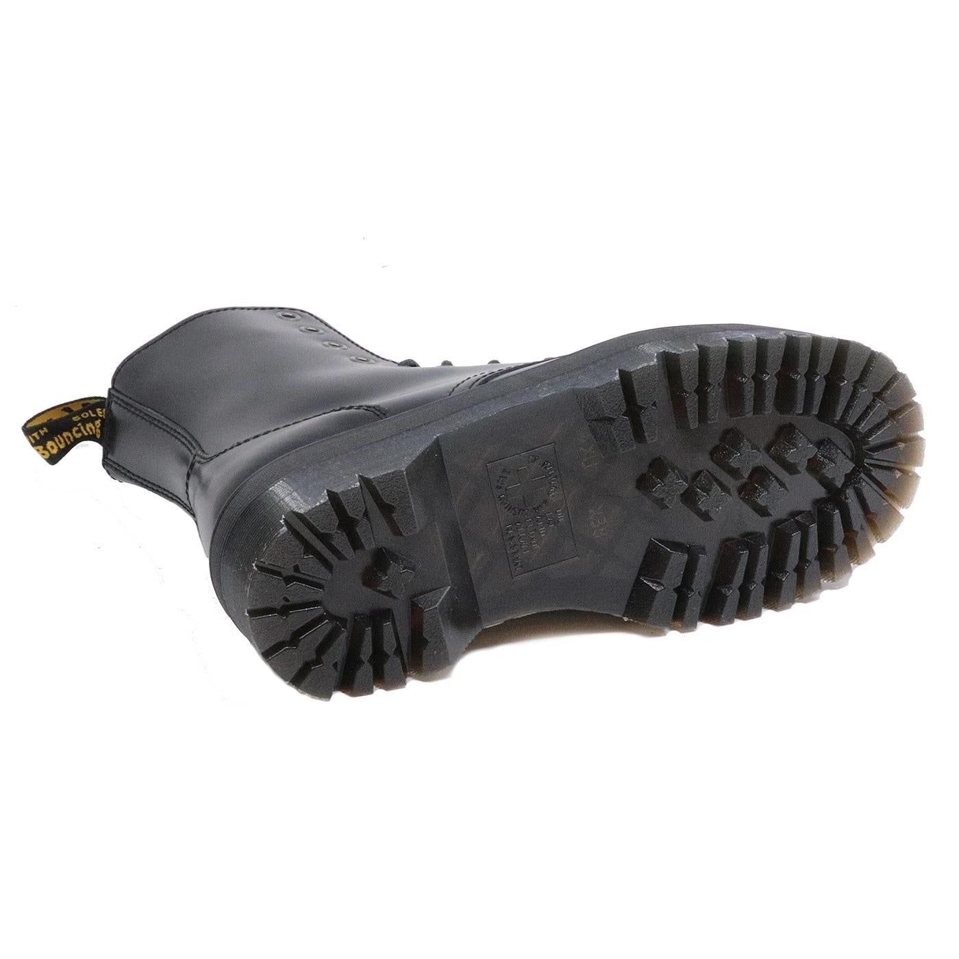 Dr. Martens Jadon anfibio platform donna in pelle Polished Smooth nera 