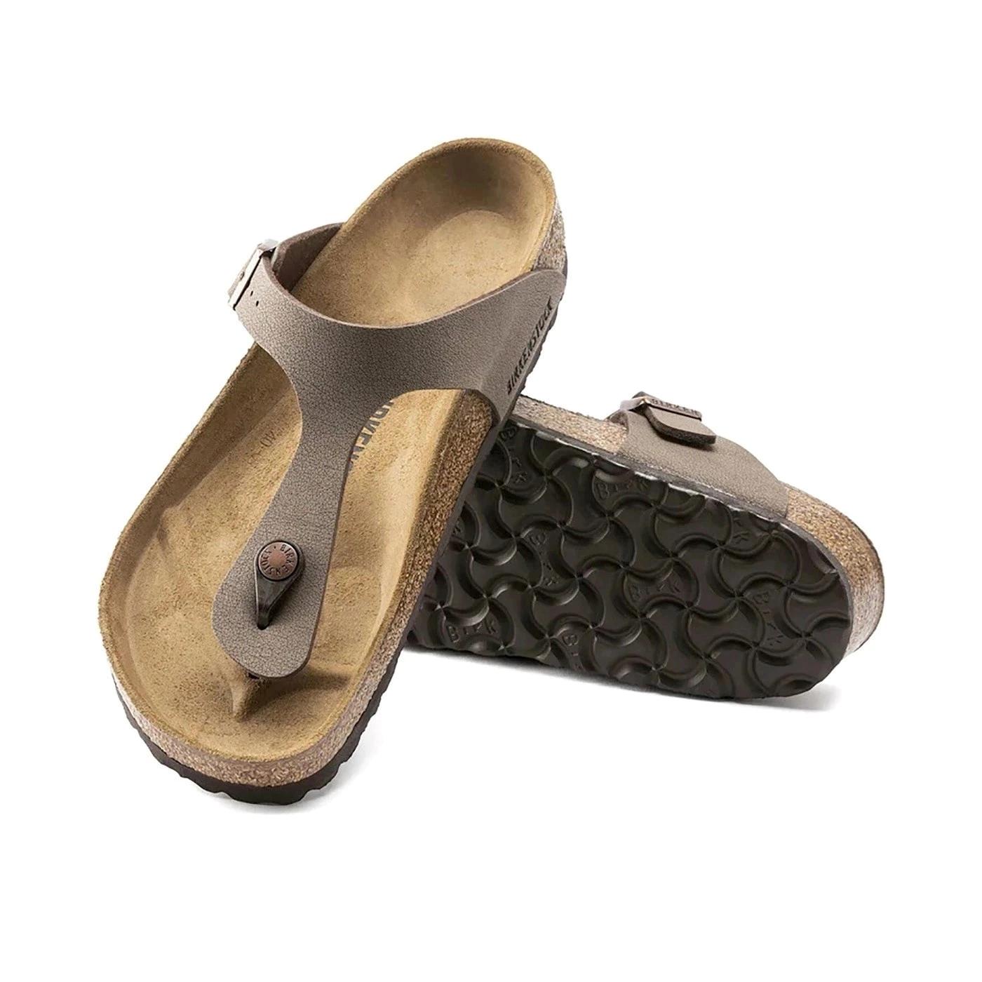 Birkenstock Gizeh Birkibuc Mocca sandalo infradito Regular Fit 