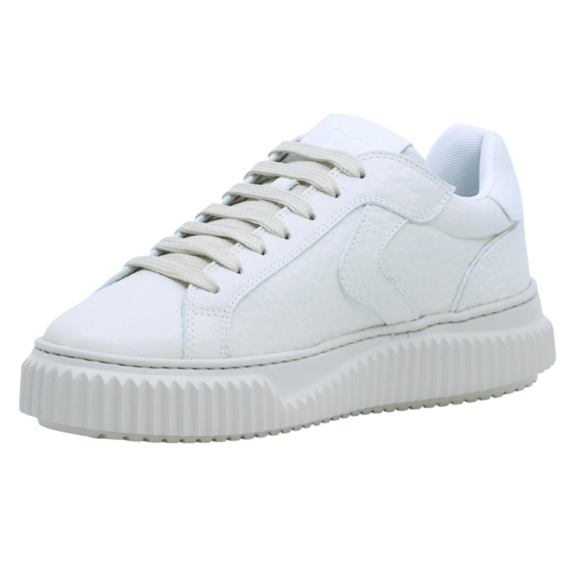 Voile Blanche Lipari Sneaker donna in pelle bianca bottolata 