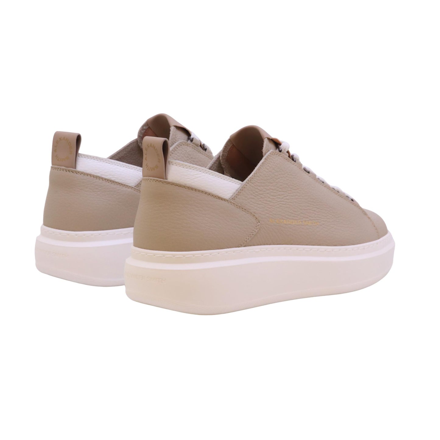 Alexander Smith Wembley Dark Ivory Deconstruct sneaker uomo in pelle beige destrutturata 