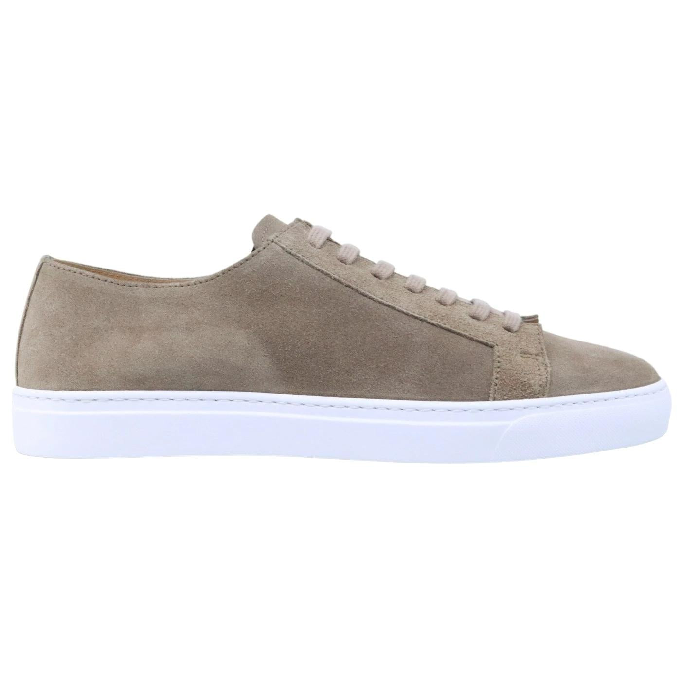 Sneaker uomo Rossano Bisconti 465-02 in camoscio taupe. 