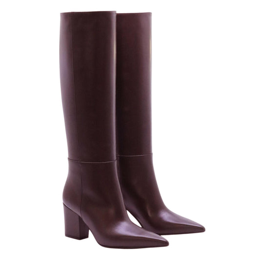 Anna F 9970 stivale donna in pelle marrone<BR/> 