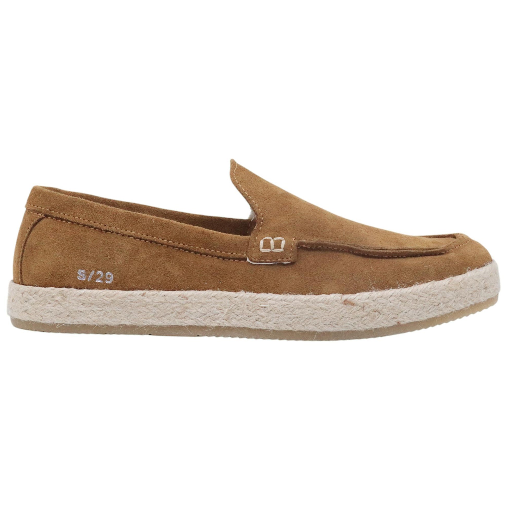 Mocassino slip on uomo Panchic S29 in camoscio marrone 
