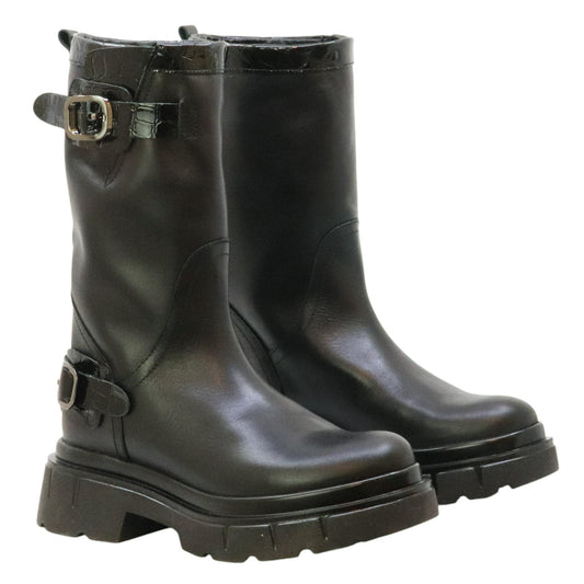 GIO+ CORA26A Combi Nero stivaletto donna in pelle nera 