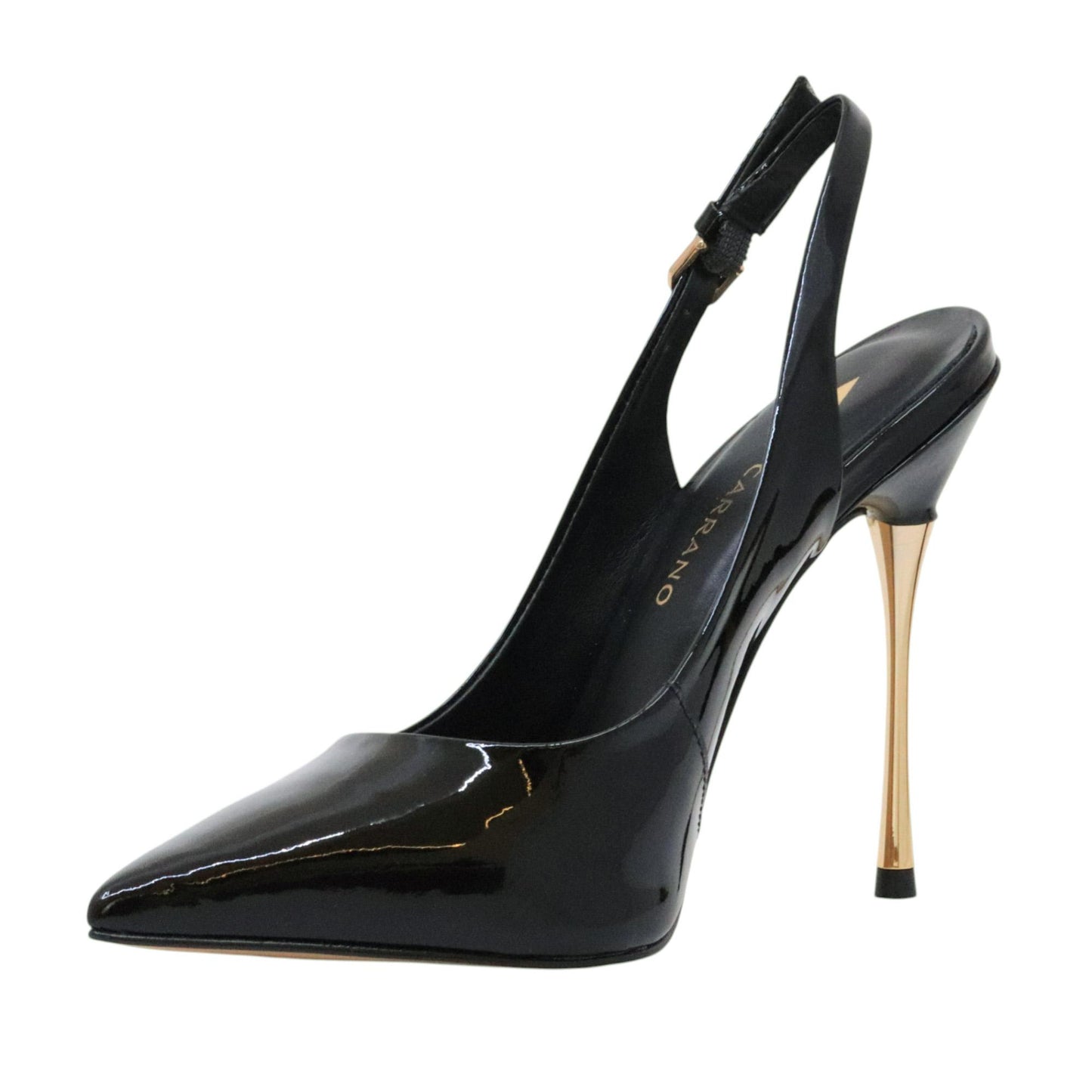 Carrano 151285 slingback donna pelle vernice nera 