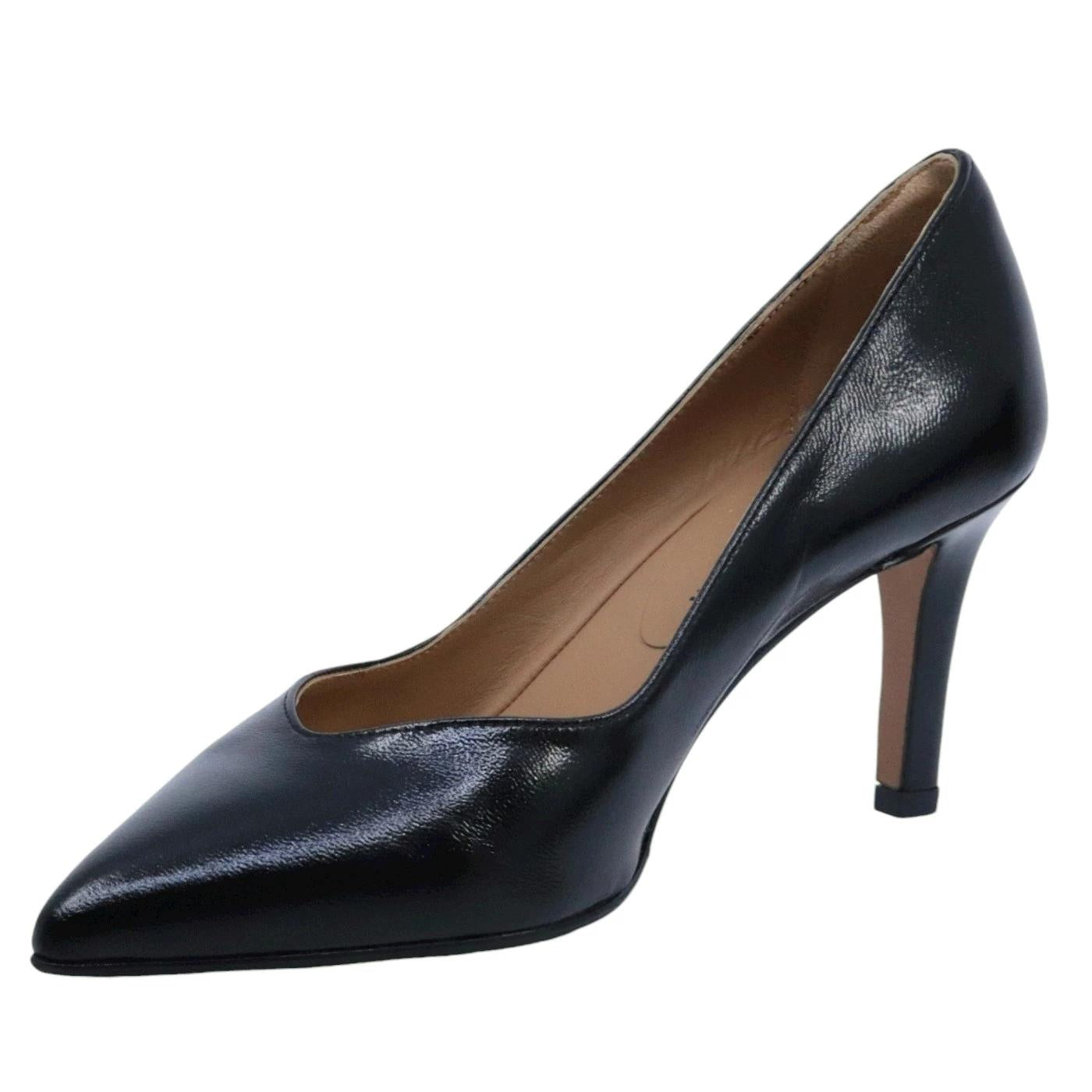 Décolleté Fabio Rusconi Adele in pelle verlux nera 