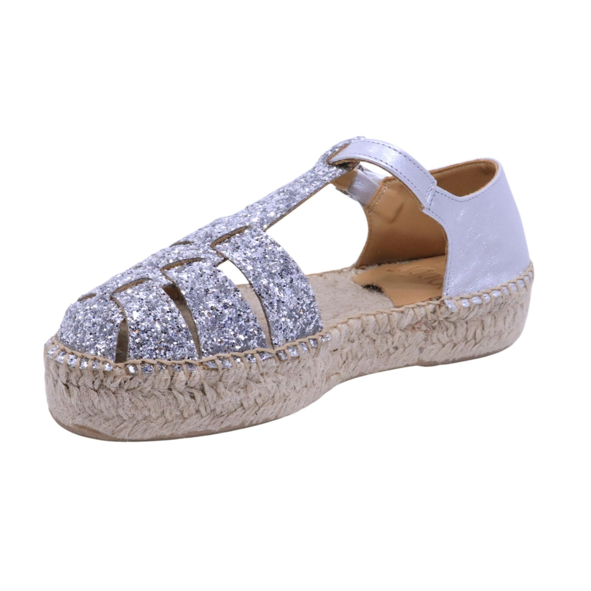 Sandalo donna Lagoa Valencia in glitter argento 