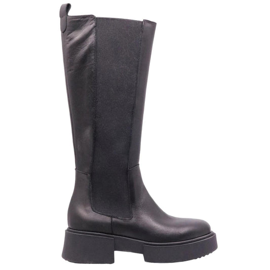 Stivale Chelsea boot donna Curiositè 2358 in pelle nera 