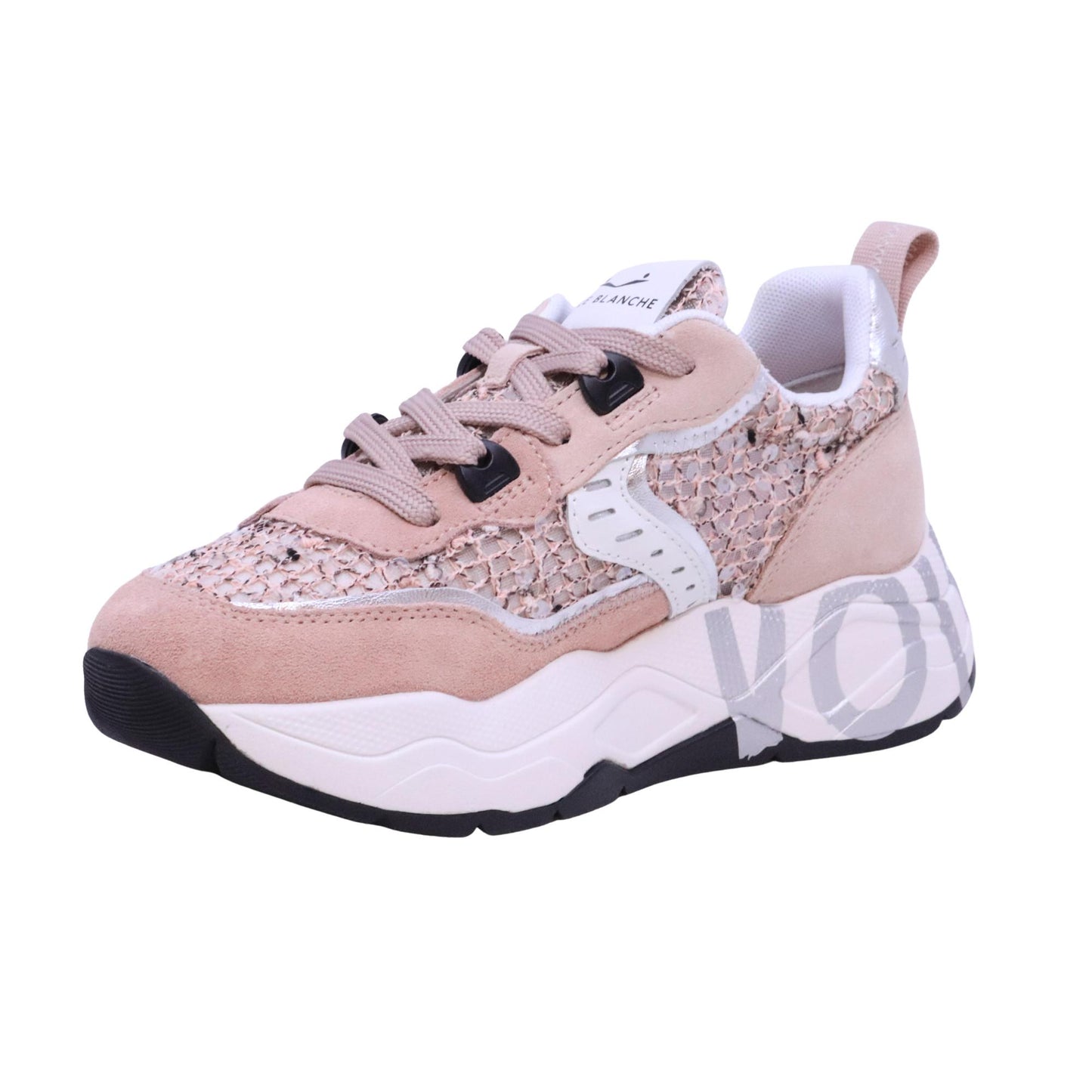 Voile Blanche club105 sneaker donna suede e tessuto rose 