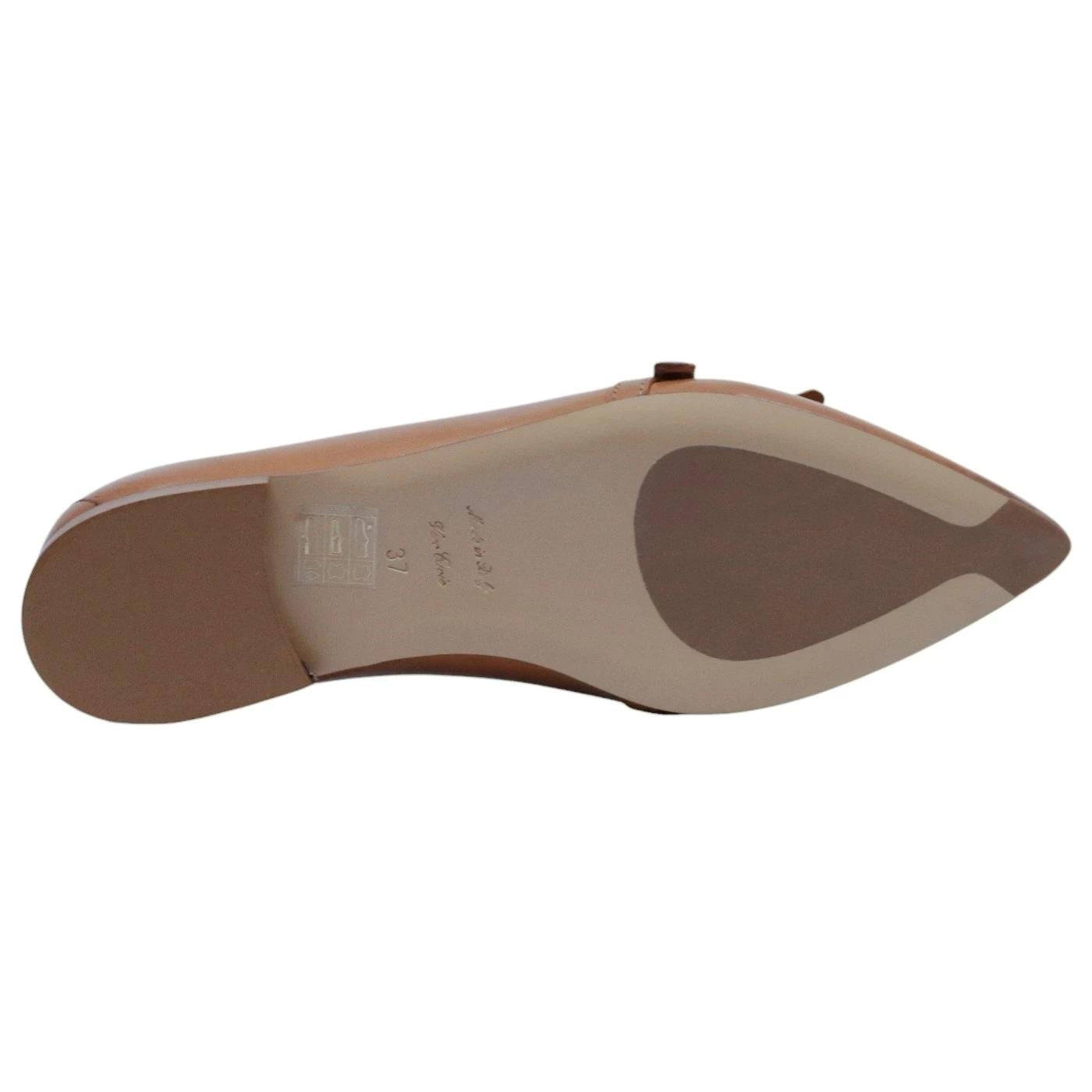 Mocassino donna Triver Flight 603 09 in pelle marrone cuoio con frenge 