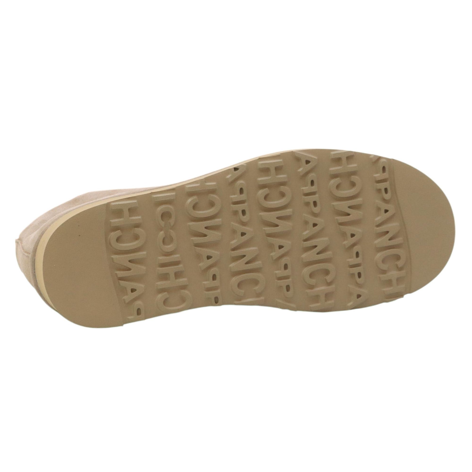 Panchic P001 polacchino uomo in suede nocciola e lacci verde oliva 