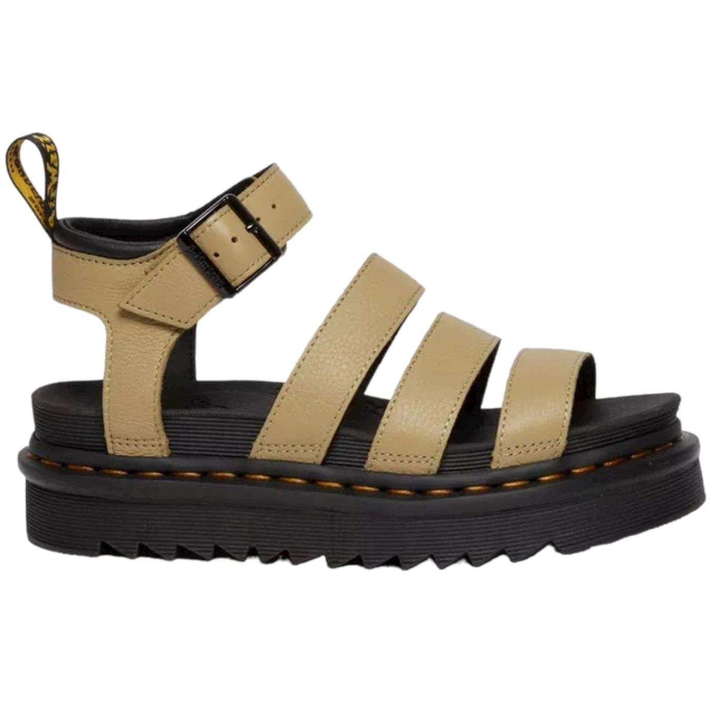 Dr Martens Blaire Pale sandalo donna in pelle verde oliva 