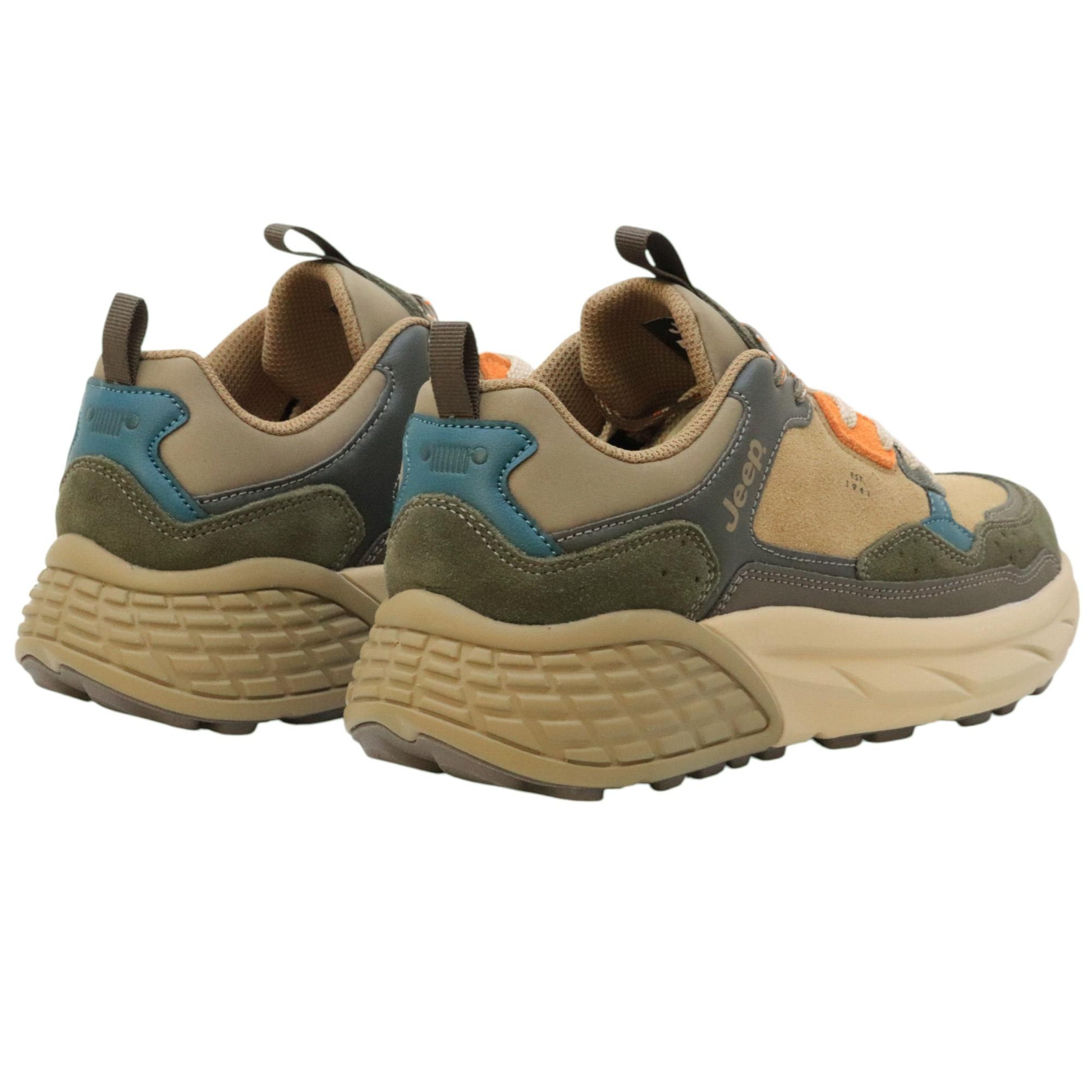 Jeep Footwear Groove sneaker uomo in pelle scamosciata khaki 