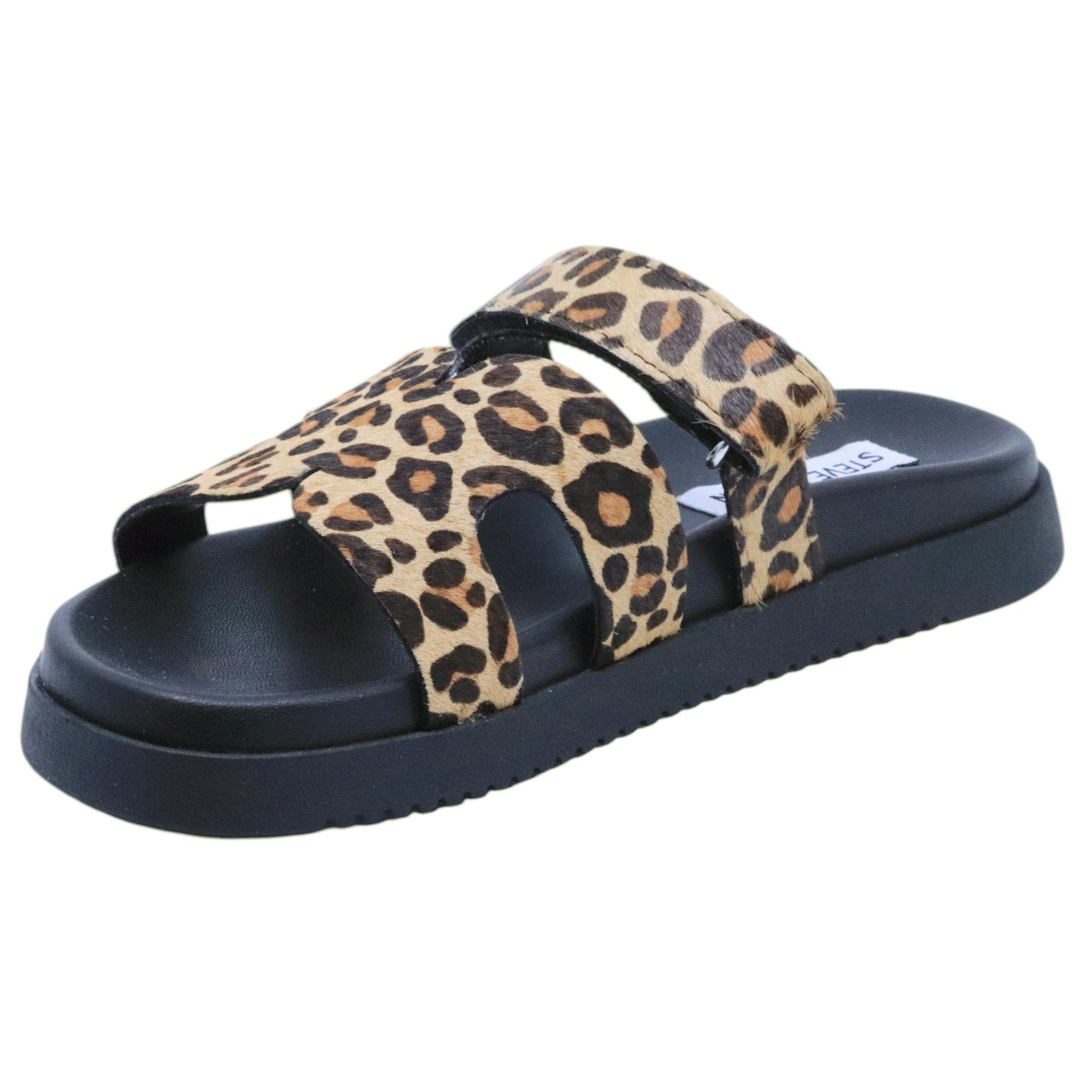 Ciabatta Steve Madden Missile in pelle con stampa leopardo 