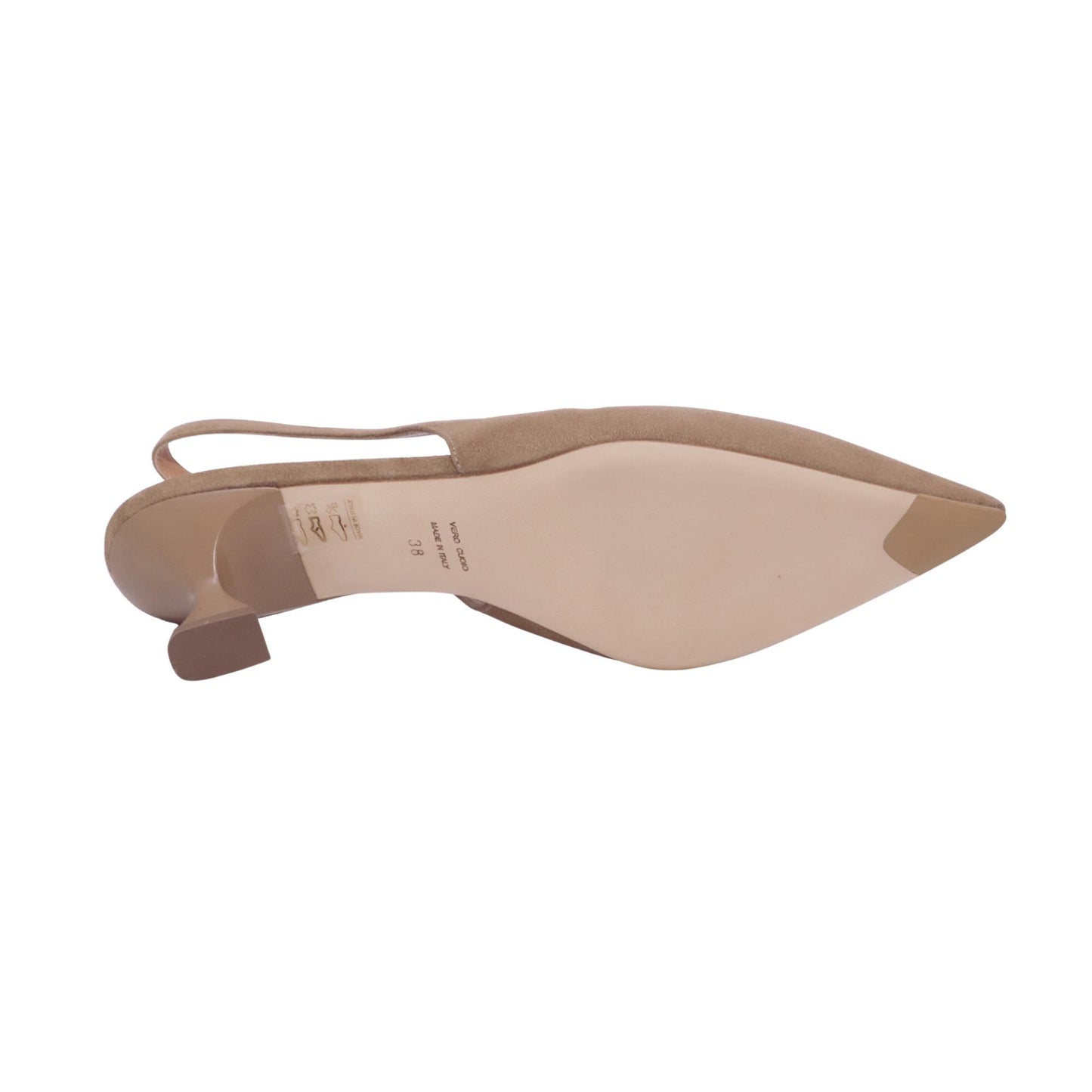 The Seller SS4004 slingback donna in camoscio chestnut 