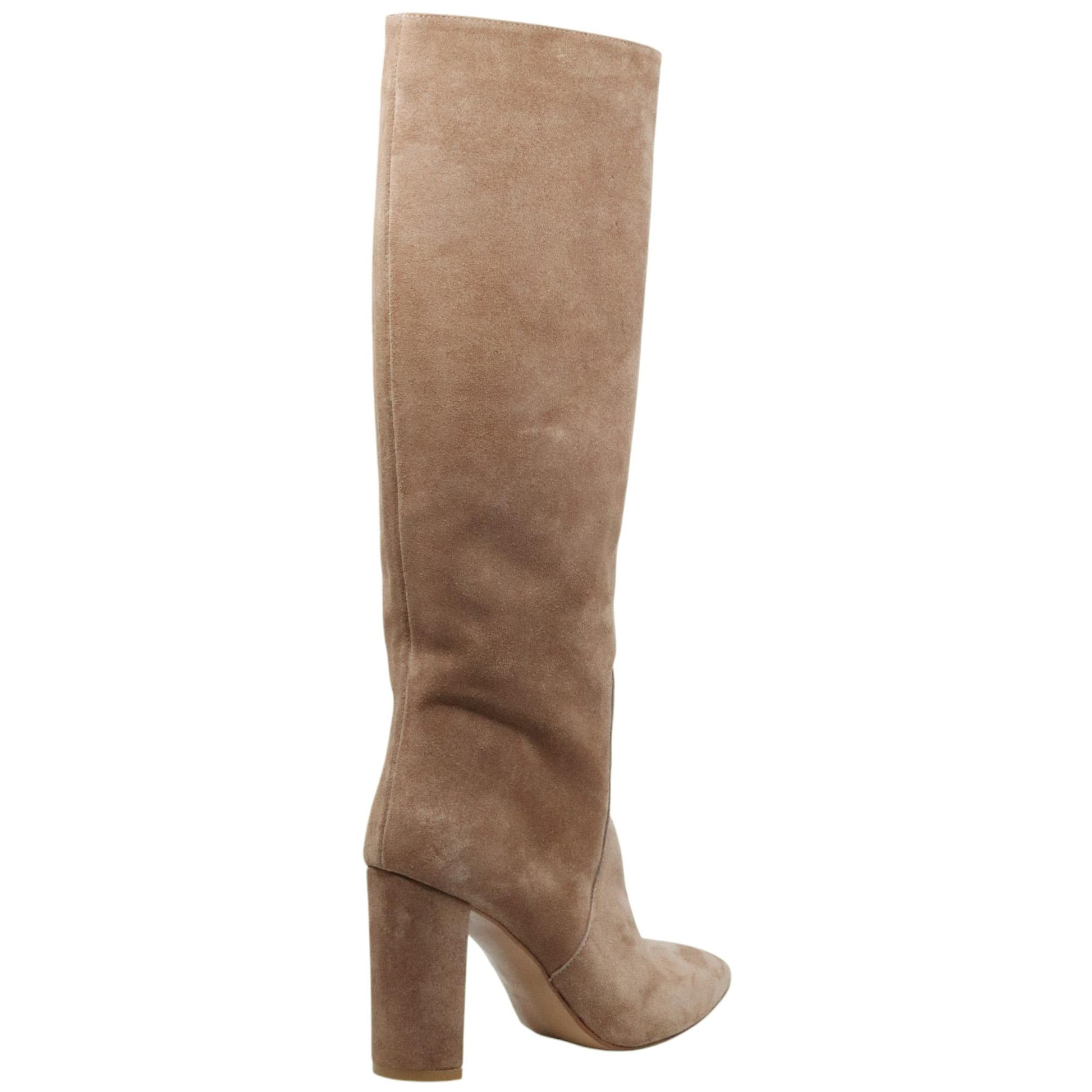 Ranyé 1000 stivale donna in camoscio camel con tacco alto elegante 
