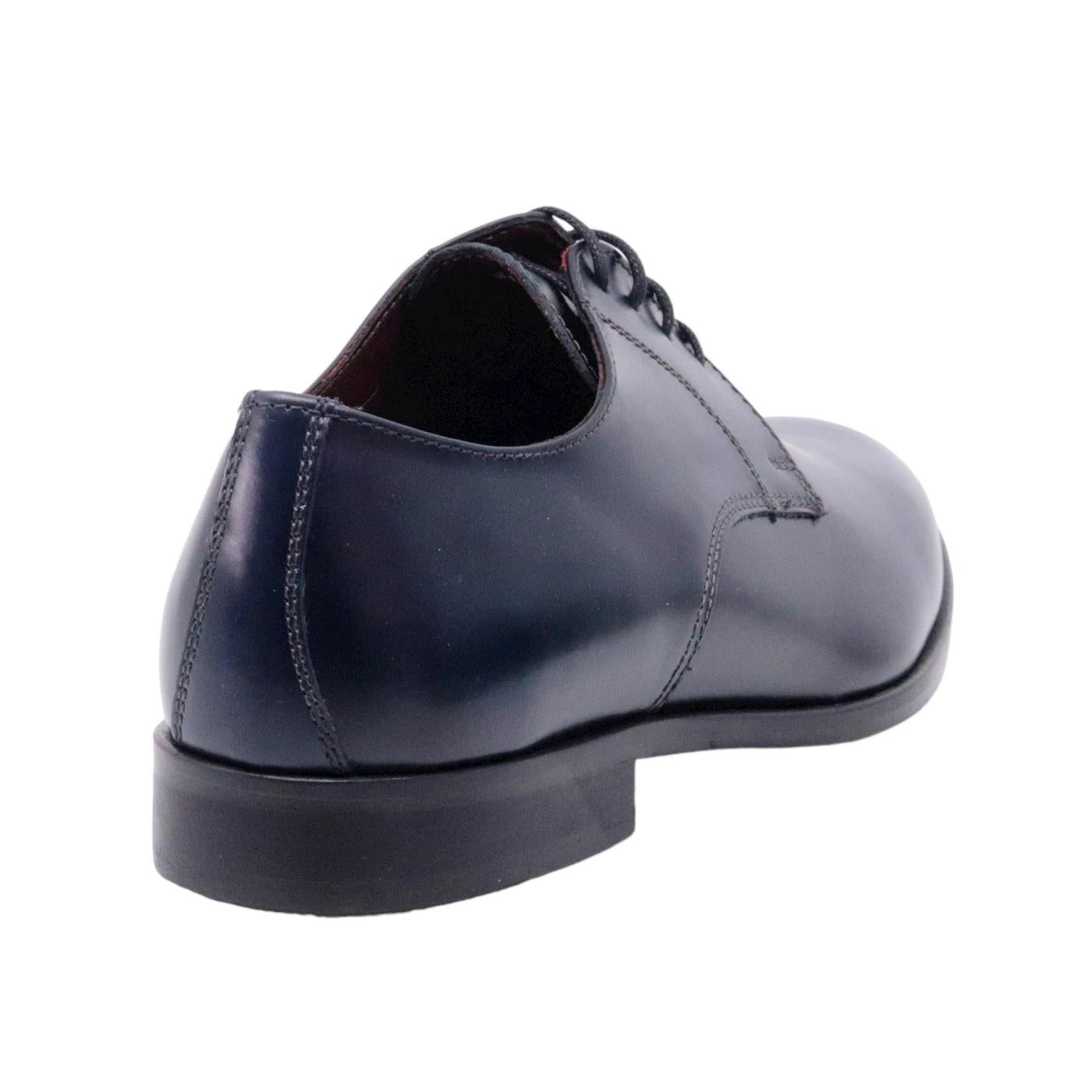 Scarpa Derby Antica Cuoieria 22551 da uomo in pelle blu 