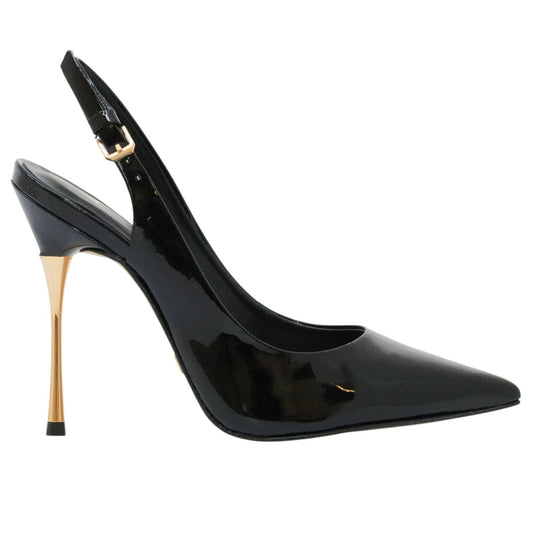 Carrano 151285 slingback donna pelle vernice nera 