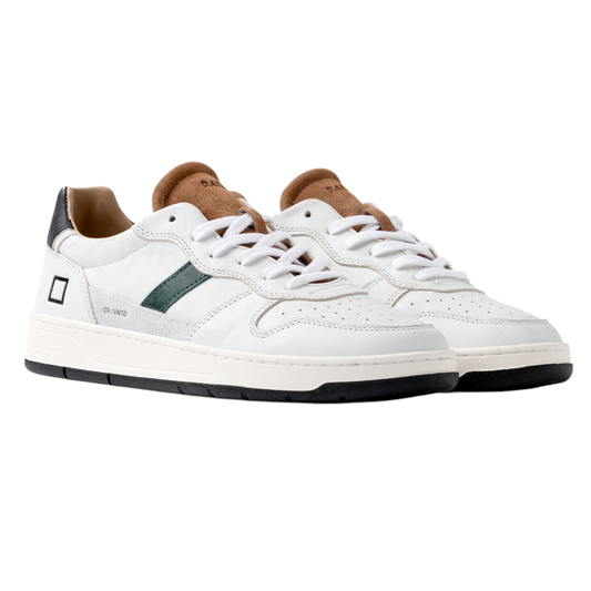 DATE Court 2.0 Vintage White Cuoio C2 VN WI sneaker uomo in pelle bianca 