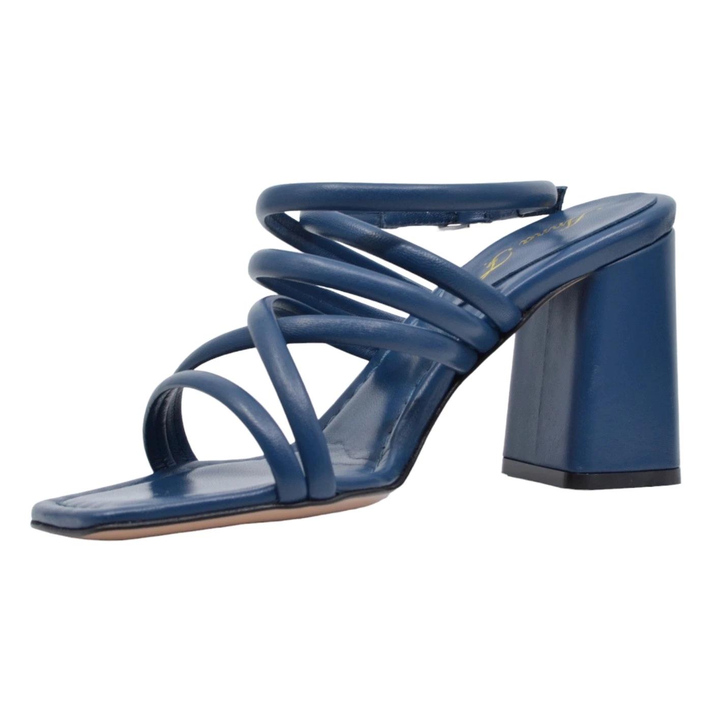 <EM>Sandalo donna Anna F in elegante pelle di colore blu</EM><BR/> 