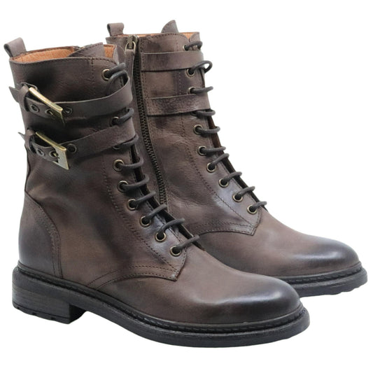 Stivaletto donna The Seller GD731 in pelle marrone 