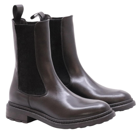 The Seller MW594 chelsea boot donna in pelle nera 