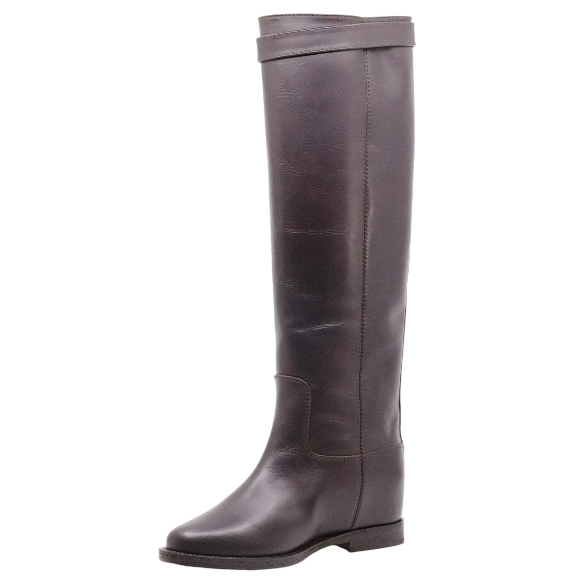 Stivale Via Roma 15 3807 in pelle marrone 