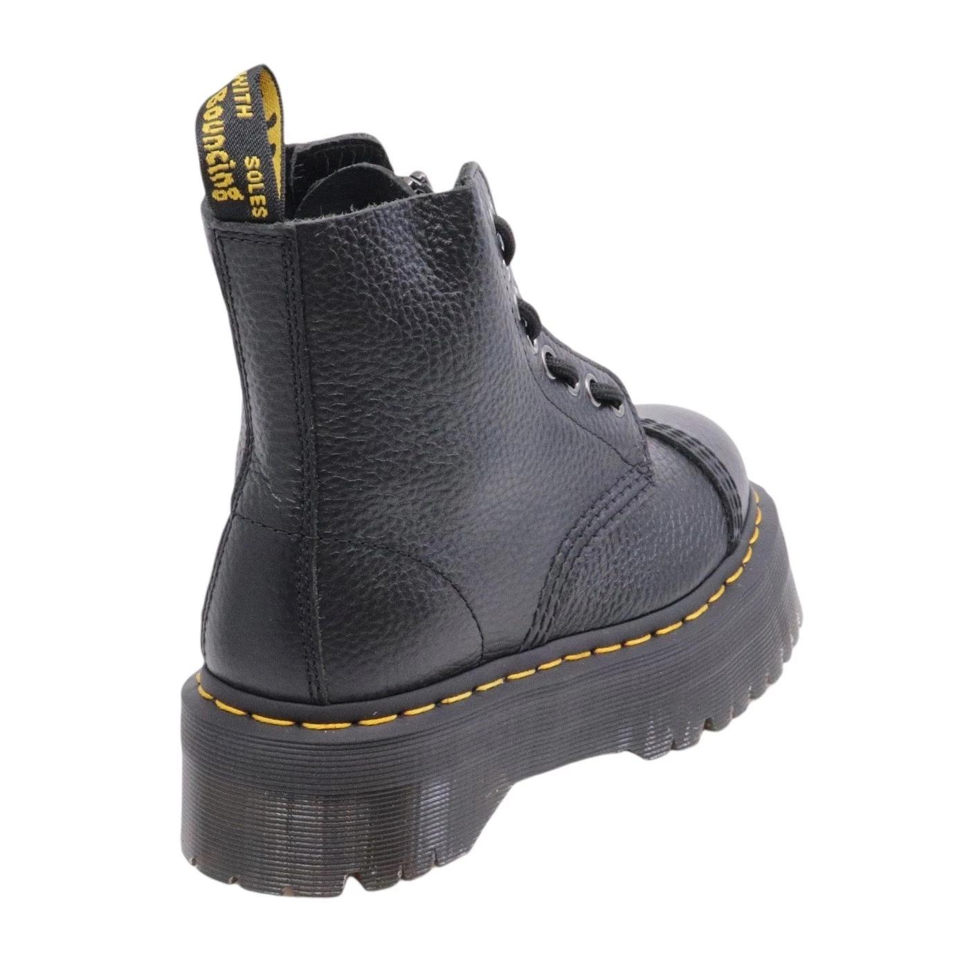 Dr. Martens Sinclair 22564001 anfibio donna pelle nera Milled Nappa 