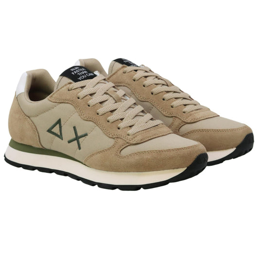 SUN68 Tom Solid Z45101 sneaker uomo in nylon e suede beige 