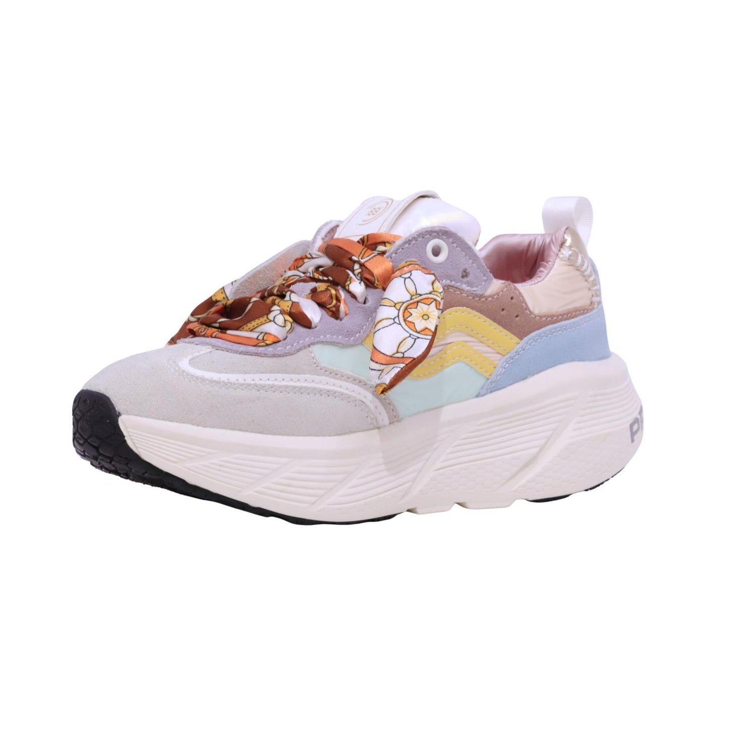 Primabase Fuji 50554-041 sneaker donna in camoscio, pelle e tessuto multicolor 