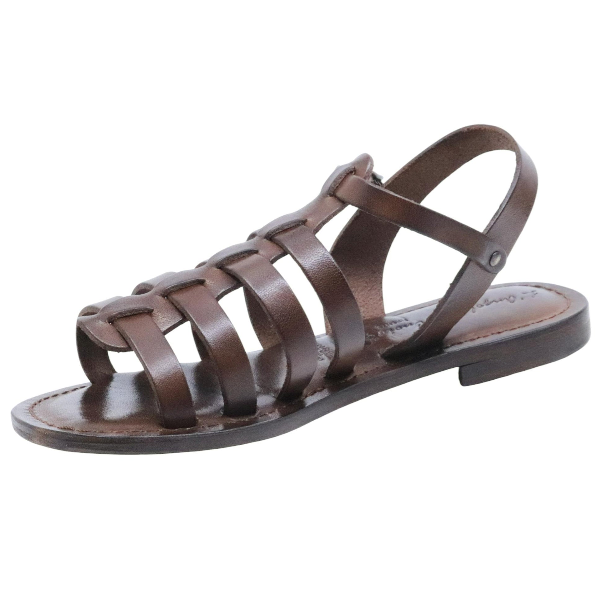 Sandalo donna L'angolo del cuoio Firenze 9931 in pelle marrone 