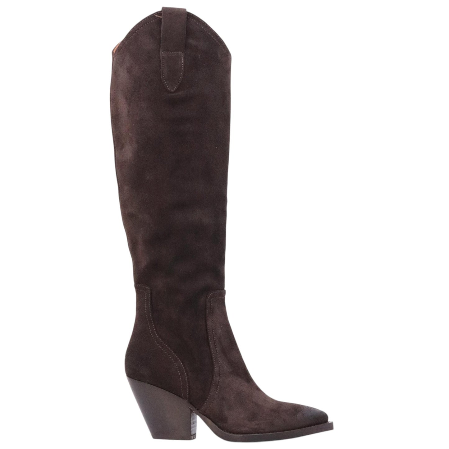 Curiositè TX9 stivale texano donna in camoscio marrone 