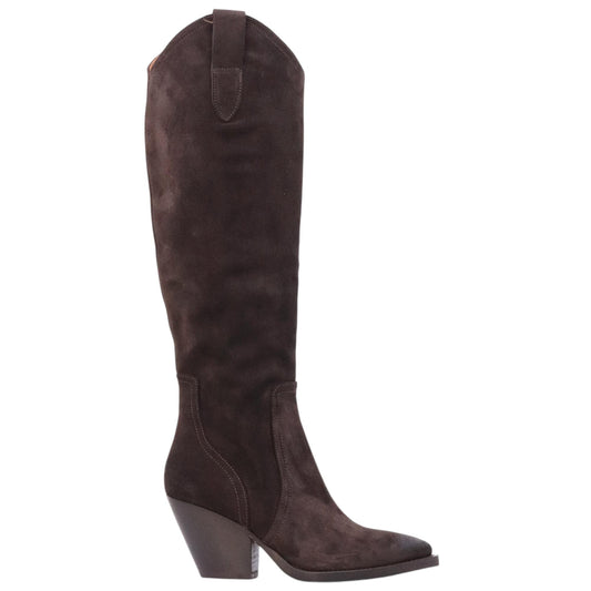 Curiositè TX9 stivale texano donna in camoscio marrone 
