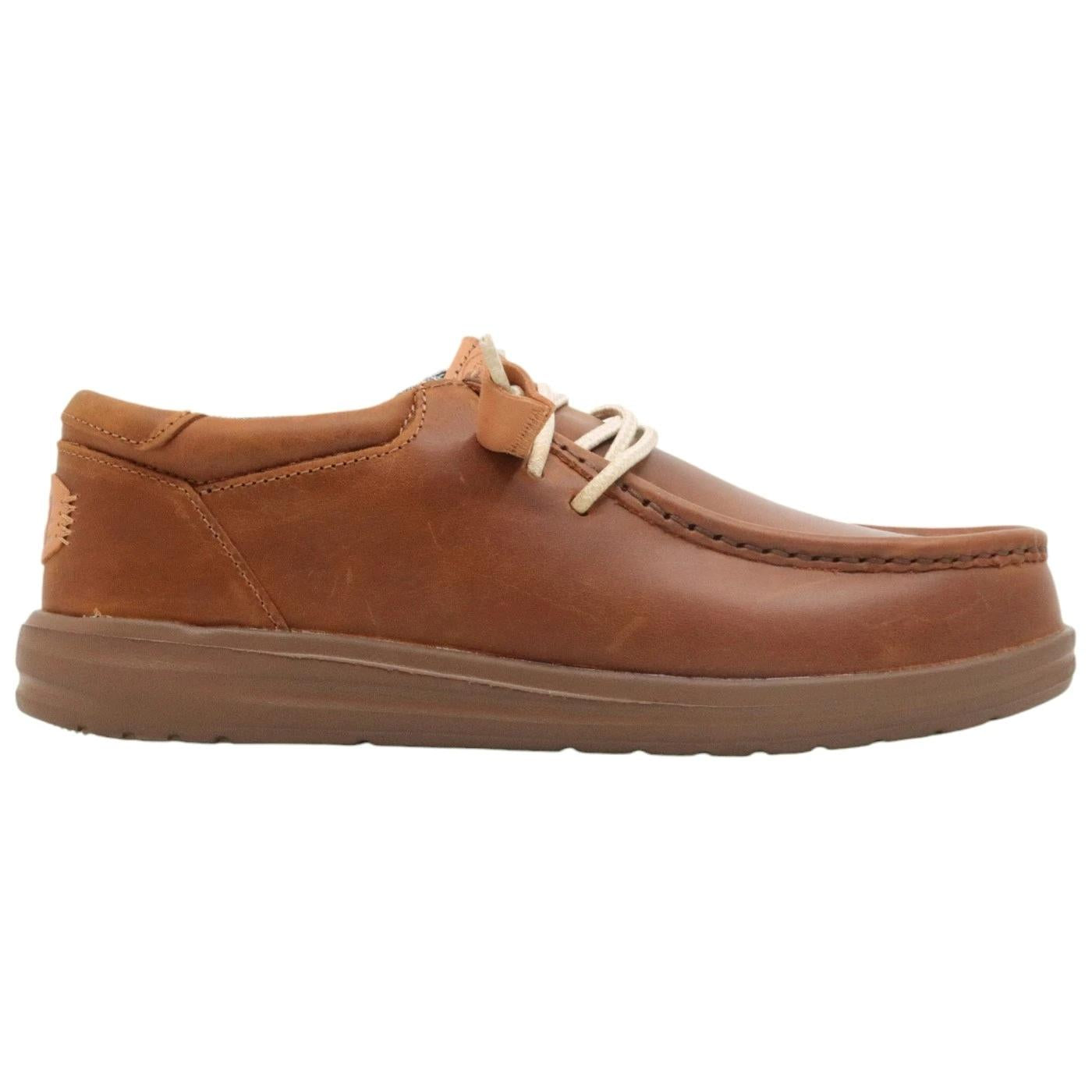 Hey Dude Wally Grip Craft sneaker uomo in pelle cuoio 